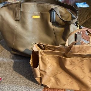 Storksak Leather Diaper Bag